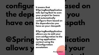 SpringBootApplication  Spring Annotation [upl. by Jemy766]