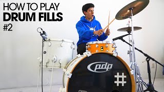 YOUR FIRST DRUM FILLS  Beginner Lesson 2 [upl. by Anyg]