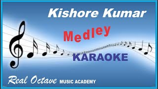 Kishore Kumar DANCE Medley KARAOKE with Eng हिन्दी Lyrics Scrolling  PARTY SONGS [upl. by Ahaelam363]