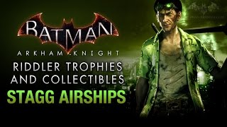 Batman Arkham Knight  Riddler Trophies  Stagg Enterprises Airships [upl. by Netsyrc]