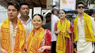 Pratik Sehajpal And Urfi Javed Visit Siddhivinayak Temple [upl. by Farrica]