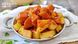 The Authentic Patatas Bravas Served in Madrid Spain [upl. by Spiros]