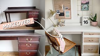 Desk Makeover DIY for Back to School  Office Styling [upl. by Bish]