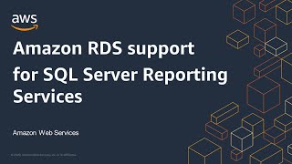 Amazon RDS support for SQL Server Reporting Services [upl. by Andeee682]