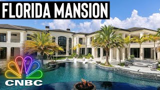 TOUR THIS INSANELY HUGE 19M FLORIDA ESTATE  Secret Lives Of The Super Rich [upl. by Smitt]