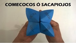 Cómo hacer un comecocos ó sacapiojos de papel  Origami Audio Español [upl. by Seka962]