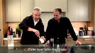 aerolatte  milk frother makes three layer caffè latte macchiato [upl. by Abrahamsen]