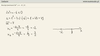 Zadanie  nierówność kwadratowa [upl. by Nalyr]