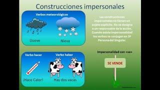 ¿Cuál es la diferencia entre los verbos personales e impersonales [upl. by Zawde298]