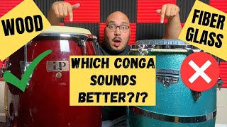 Which Conga Sounds The Best LP Classic Wood Conga VS LP Matador Fiberglass [upl. by Lai548]