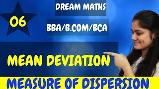 Introduction to Mean DeviationMeasure of DispersionBBA MathsBCA MathsBCOM Maths [upl. by Ferguson]