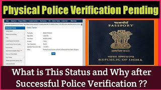 Passport Physical Police Verification Pending Status Meaning  How to track passport after Dispatch [upl. by Ahsitruc]