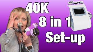 8 in 1 40K ULTRASONIC CAVITATION Radio Frequency skin tightening HOW TO USE [upl. by Tucker]