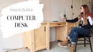 How to Build a Computer Desk Using 2x4s and Plywood [upl. by Anilyx971]