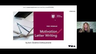 Motivation Letter Writing [upl. by Eiznyl]