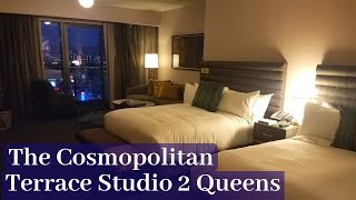 The Cosmopolitan Las Vegas  Terrace Studio 2 Queens  Fountain View [upl. by Sinnard379]