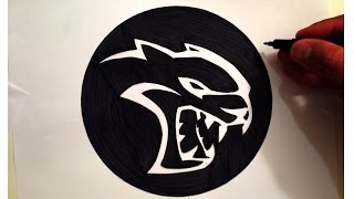 How to Draw the Hellcat Logo [upl. by Ahseiuqal]