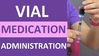 Vial Medication Administration How to Withdraw Vial Medication Nursing Skill [upl. by Neeuq183]