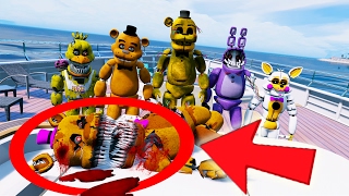 WHO KILLED NIGHTMARE FREDBEAR ANIMATRONICS YACHT MURDER MYSTERY GTA 5 Mods FNAF Funny Moments [upl. by Luthanen284]