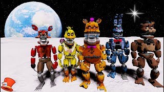 NIGHTMARE ANIMATRONICS GO TO SPACE GTA 5 Mods FNAF RedHatter [upl. by Virgy]