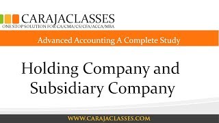 Holding Company and Subsidiary Company [upl. by Candie]