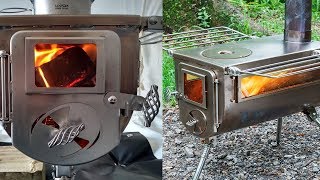 Woodlander DBL View  Epic Wood Stove for Winter Camping by Winnerwell [upl. by Eslek683]