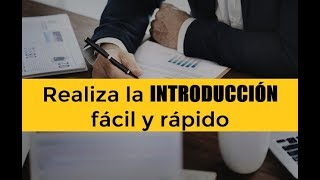 CÓMO HACER LA INTRODUCCIÓN DE UN TRABAJO DE INVESTIGACIÓN [upl. by Anoy]