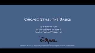 Chicago Style The Basics [upl. by Hazrit448]