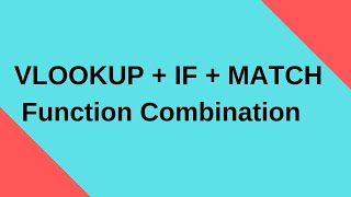 How to use VlookupIFMatch Functions Together With Different Table [upl. by Ayadahs]