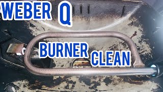 HOW TO CLEAN WEBER Q BURNER TUBES Weber Baby Q Not Getting Hot Easy Repair Or Maintenance [upl. by Pearle]