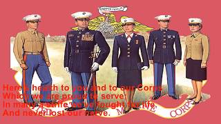 Marines Hymn Instrumental With Lyrics [upl. by Lehcar]