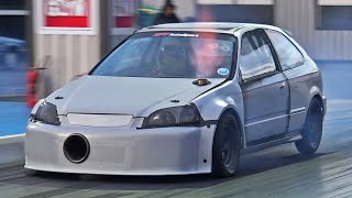 Honda Civic Drag Racing Compilation [upl. by Nnawaj]