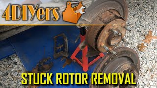 How to Remove a Stuck Rotor  5 Methods [upl. by Ahsiekram]