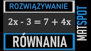 rozwiązywanie równań poziom 1 [upl. by Pontus320]