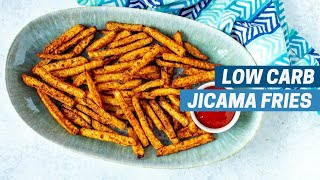 Low Carb Jicama Fries  Oven Fries and Air Fryer Recipe [upl. by Anihcak]