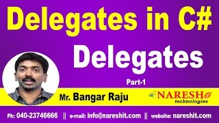 Delegates in C  Delegates Part 1  CNET Tutorial  Mr Bangar Raju [upl. by Reffinnej]