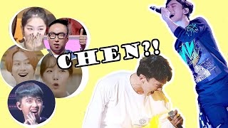 Everyone being shocked at Chens vocals for 10 minutes straight [upl. by Eemyaj111]