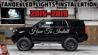 How To Install Low Beam LED Headlights On 1519 Chevrolet Tahoe [upl. by Grimona]