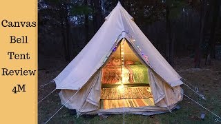 Canvas Bell Tent Full Review 4M [upl. by Anelyak]