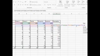 Video 10 Fórmulas con ponderaciones  Microsoft Excel [upl. by Artemed]