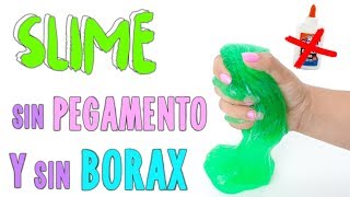 PROBANDO SLIME SIN PEGAMENTO Y SIN BORAX [upl. by Rycca84]