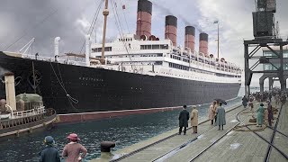 RMS Aquitania in Colour [upl. by Eissirhc]