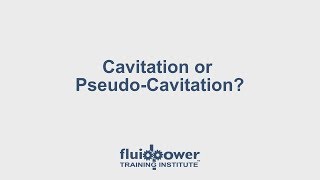 Cavitation or Pseudo Cavitation [upl. by Ninon]