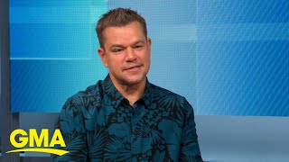 Matt Damon talks about new film Stillwater l GMA [upl. by Nnalatsyrc238]