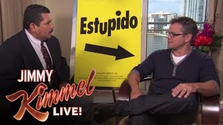 Guillermo Crashes Matt Damon Interview [upl. by Ninnetta]