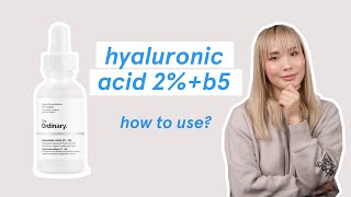 ⚡️The ordinary hyaluronic acid 2  b5  review how to use amp how to layer [upl. by Rosse]