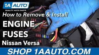 How to Remove Engine Fuses 1219 Nissan Versa [upl. by Zildjian]