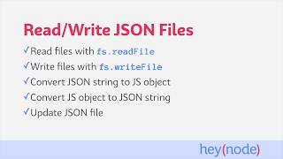 ReadWrite JSON Files with Nodejs [upl. by Lorraine258]