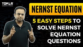 How to solve numerical on nernst equation Nernst equation Electrochemistry  Emf calculation [upl. by Xino218]