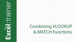 Excel Combining Vlookup and Match Functions [upl. by Sylvie]